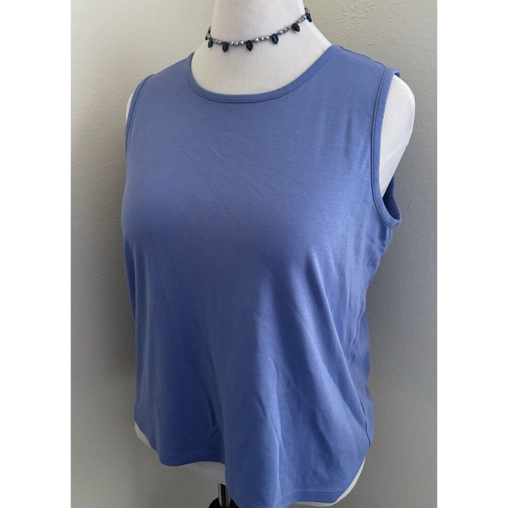 LL Bean Women Shirt Top No Sleeves 100%Supima Cotton Size XL